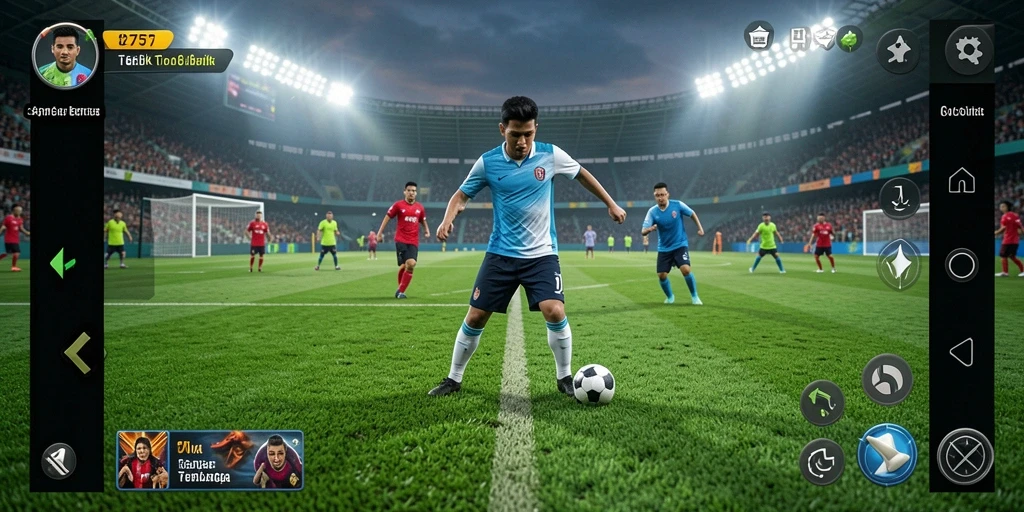 Screenshot dari gameplay menarik dalam 2757 menunjukkan aksi di lapangan.