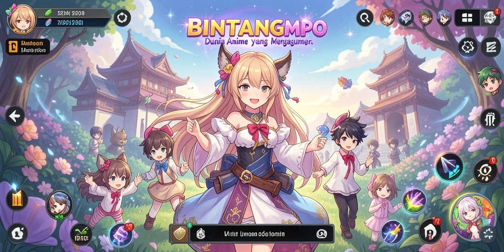 Tampilan gameplay BINTANGMPO yang menakjubkan dan penuh warna.