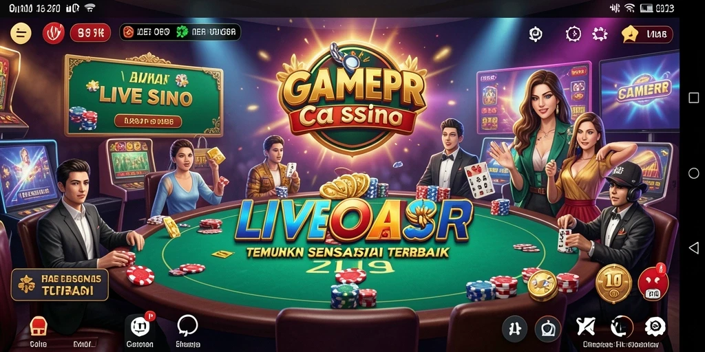 Tampilan menarik dari gameplay Live Casino di GAMERP.