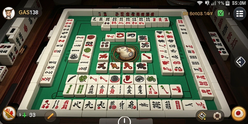Screenshot gameplay GAS138 menampilkan pengalaman seru bermain Mahjong.