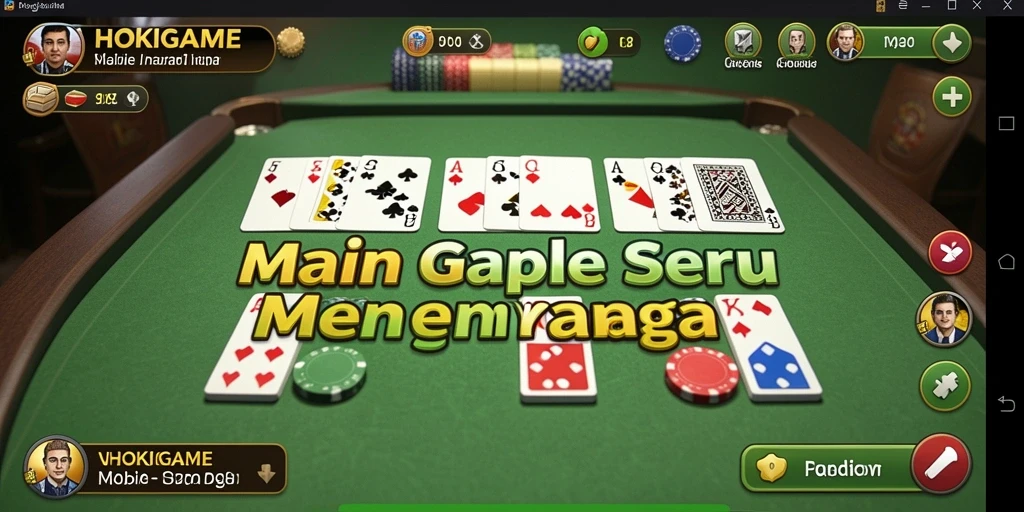 Tampilan gameplay Gaple yang menarik dan interaktif.