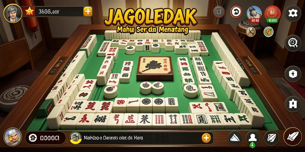 Screenshot gameplay JAGOLEDAK yang menampilkan keseruan Mahjong.