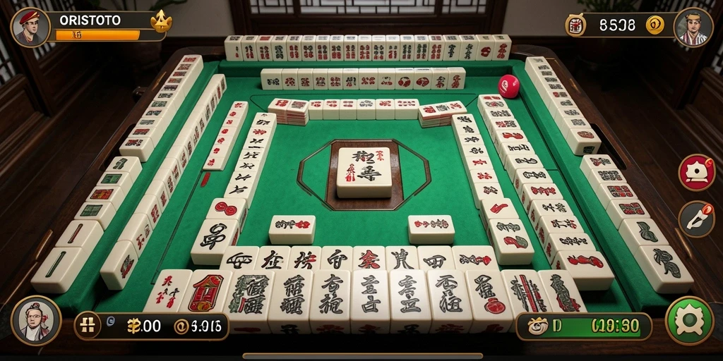 Tangkapan layar ORISTOTO menampilkan gameplay Mahjong yang seru dan dinamis.
