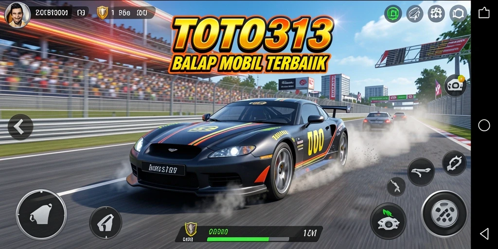 Tampilan permainan balap intens dan penuh aksi di TOTO313.