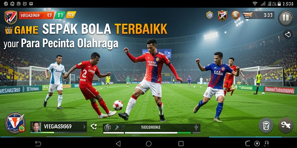 Tampilan utama gameplay <strong>VEGAS969</strong> yang menampilkan aksi di lapangan sepak bola.