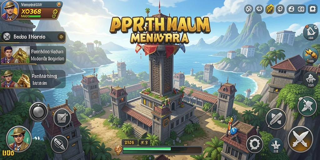 Tampilan screenshot dari gameplay Tower Defense XO368 yang menegangkan.